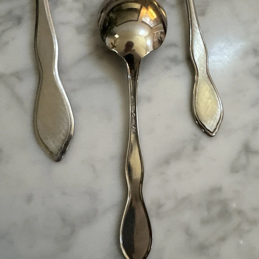Oneida TWILIGHT Stainless Serving Set Satin Style 1881 Rogers Flatware Lot Of 6